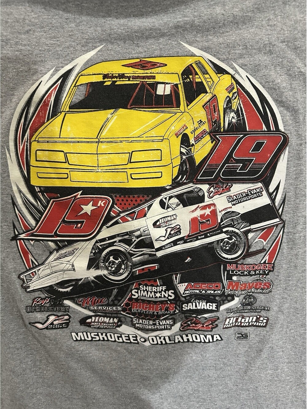 Oklahoma Racing Team Shirt Mens 2XL Slader Evans Motorsports #19